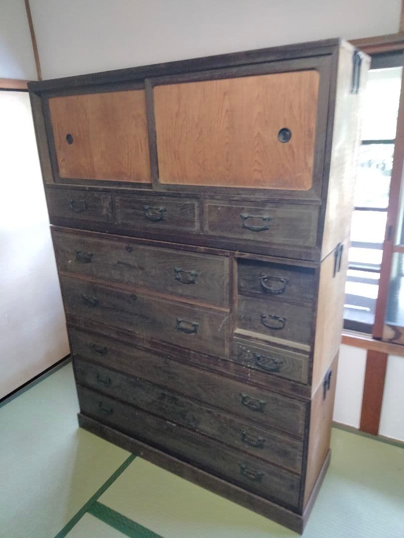 訳あり）T2【送料込み】活版印刷所から出た木のタンス【古道具】【活版