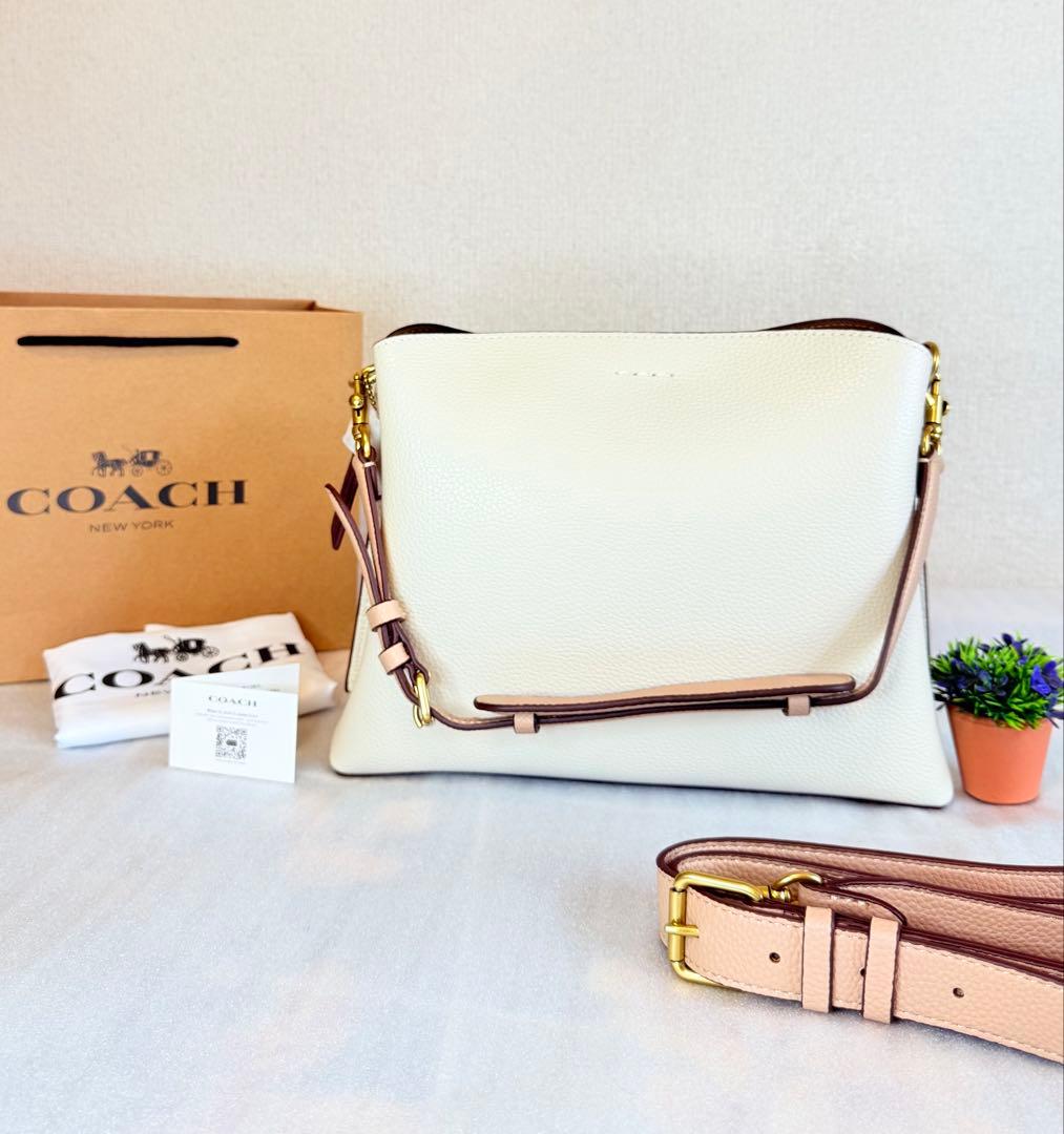 COACH ウィロー ショルダーバッグ チョークマルチ