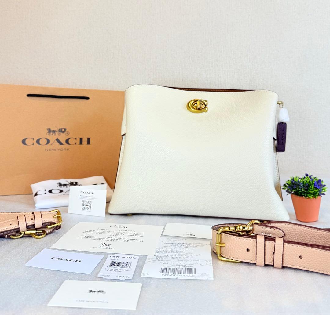 COACH ウィロー ショルダーバッグ チョークマルチ