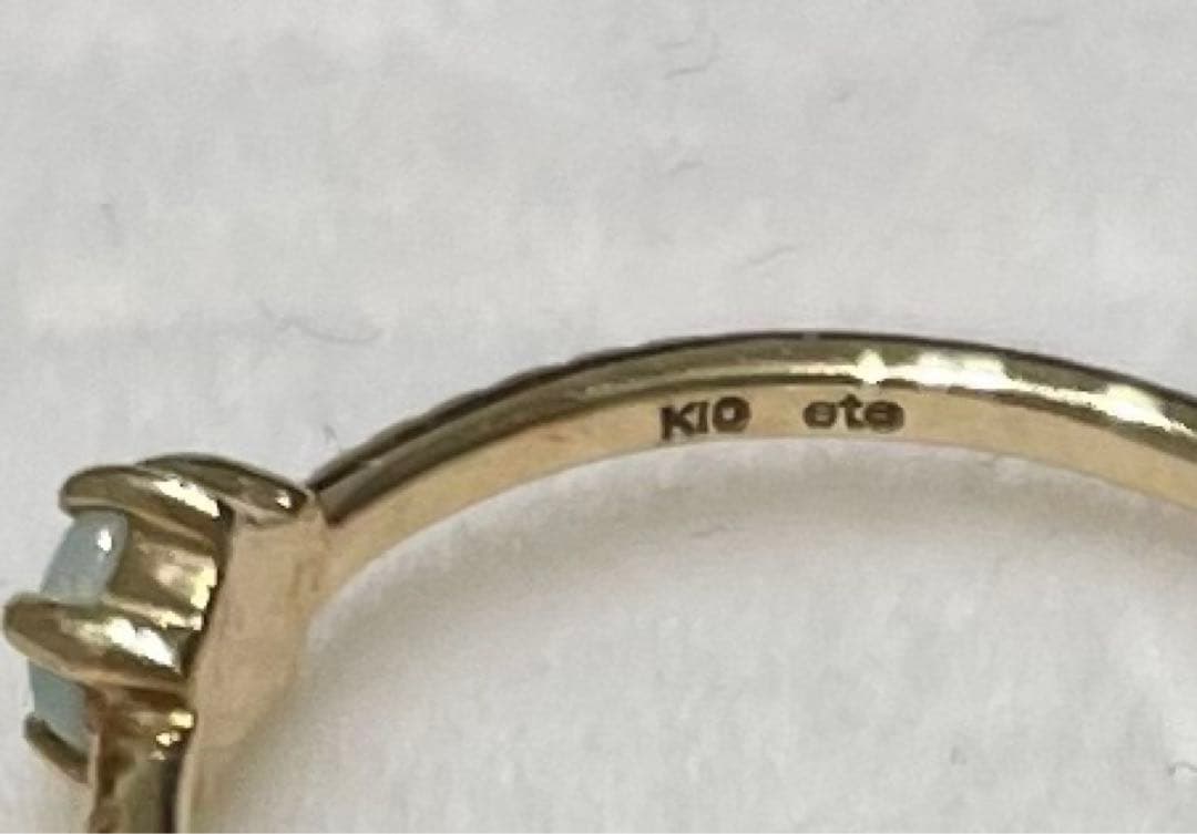 ete K10 オパール リング ピンキーリング　3号　時間限定お値下げ