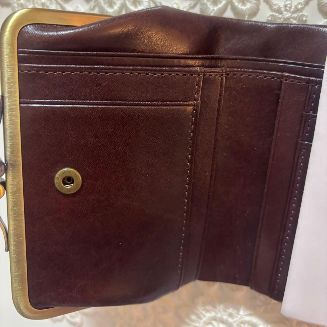 新品 Dakota ダコタ【リードクラシック2】がま口財布 二つ折り財布 チョコ