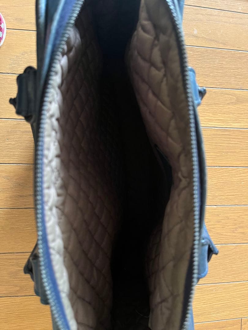 年内最終　値下げ。レザー ビジネスバッグ ブルー　ボッデガヴェネタ