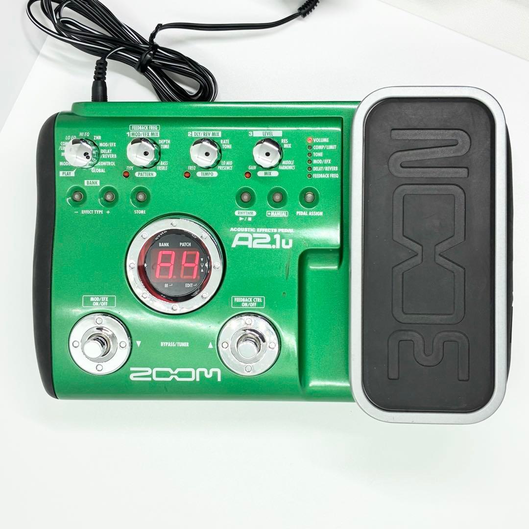 箱・純正アダプタ】ZOOM A2.1u アコギ用マルチエフェクター 動作確認済