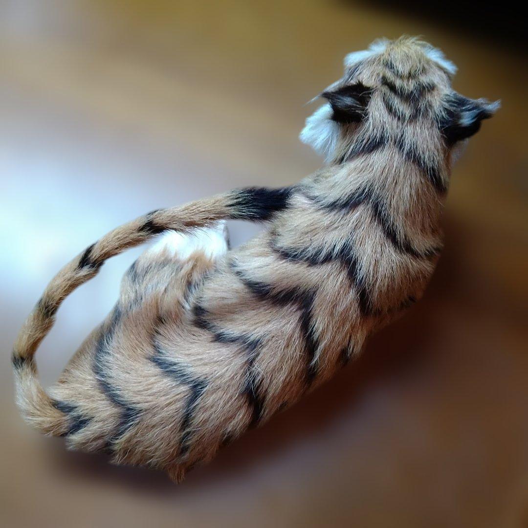 虎の親子置物3体セットA ビンテージ ハンドメイド 首振り 一点物