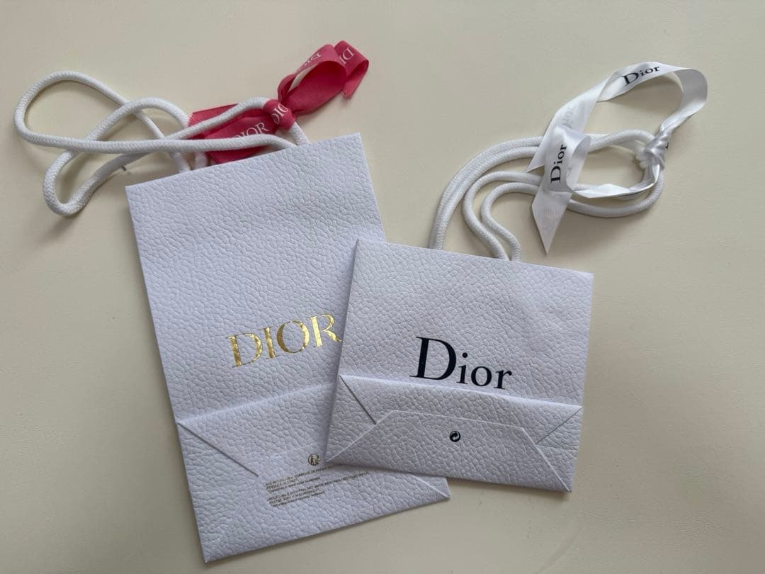 Dior ショップ袋 2個セット リボン付き - メルカリ