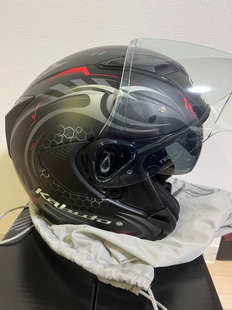 Kabuto EXCEED 2 CYBER XL/XXL フラットブラックレッド