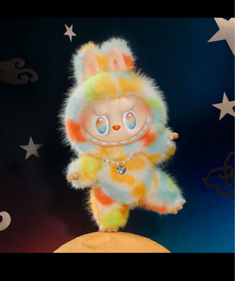 カラフルウサギ耳ぬいぐるみ