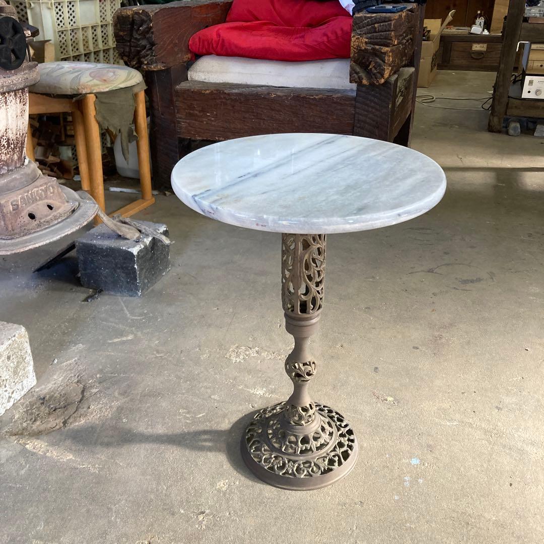 アンティークディスプレイスタンドスタンドコーヒーテーブル大理石希少