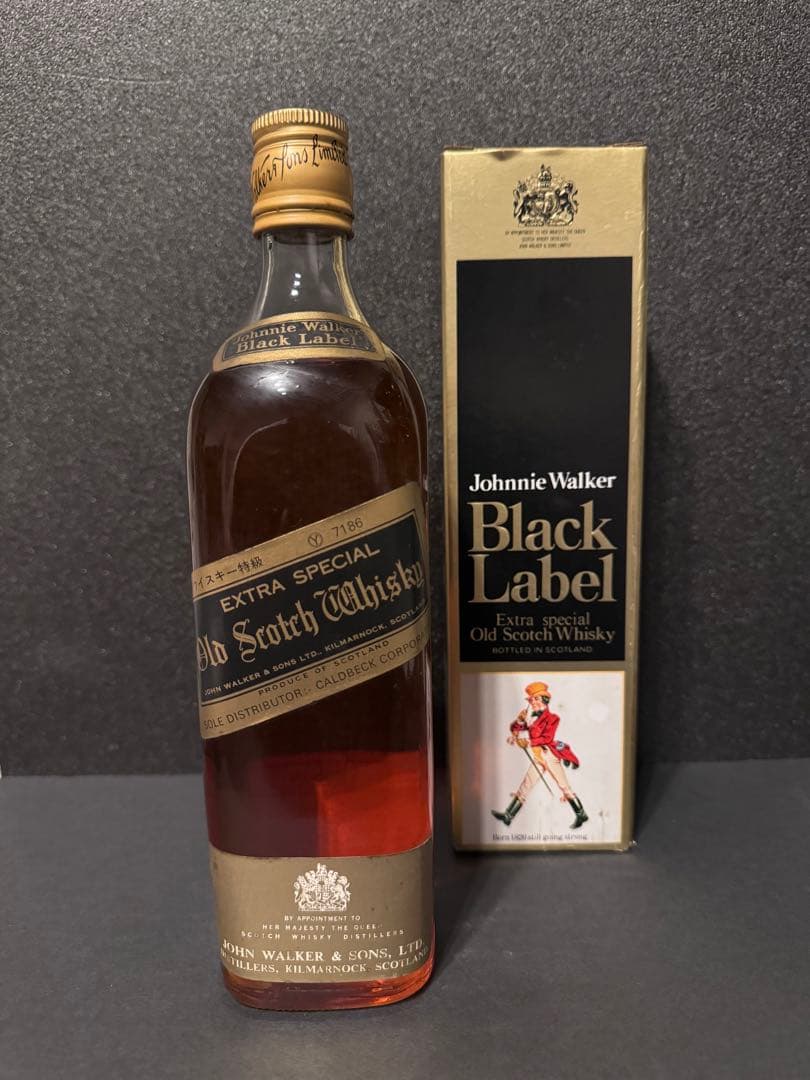 ② 希少 未開封 ジョニーウォーカー ブラックラベル 特級 金キャップ