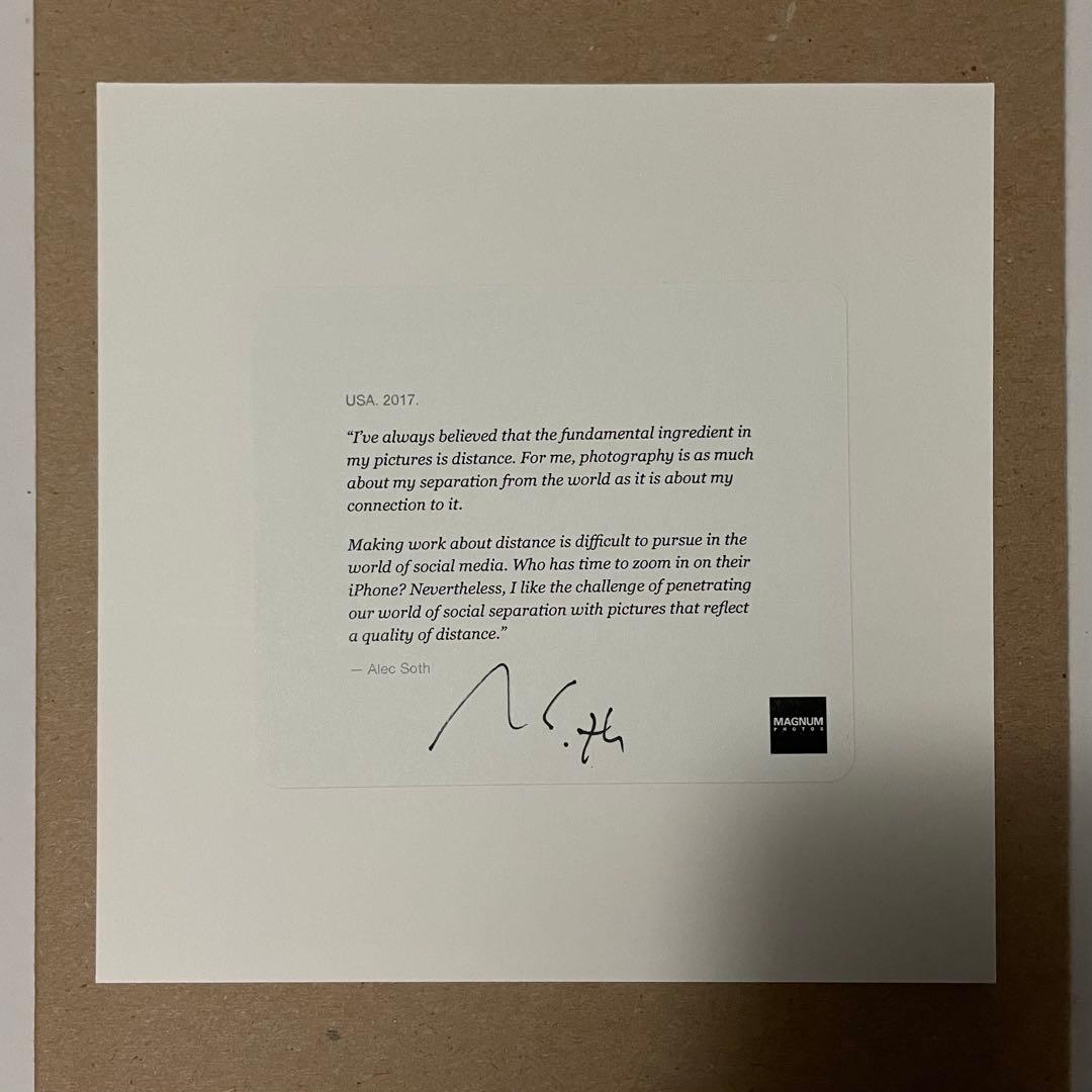 アレック・ソス プリント 直筆サイン入り マグナムフォト