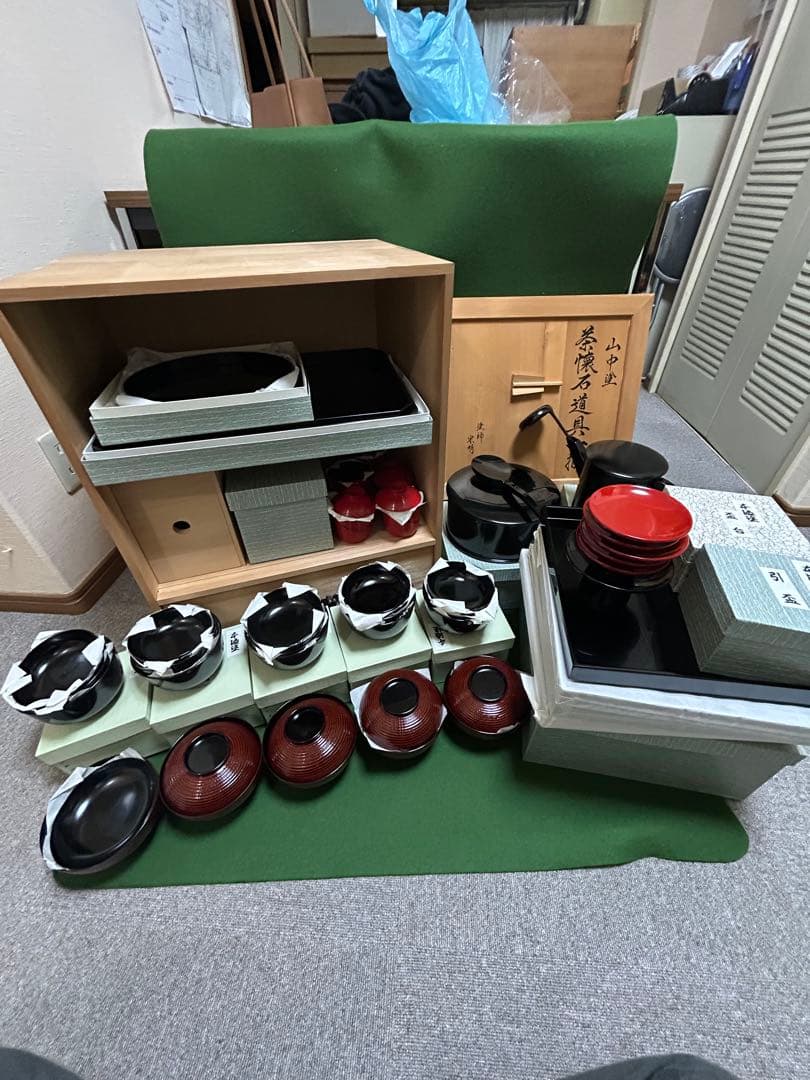 山中塗　懐石道具　一揃　塗師　宗明　未使用、美品 山中塗 懐石道具 一揃 塗師 宗明 未使用、美品 美術品・アンティーク