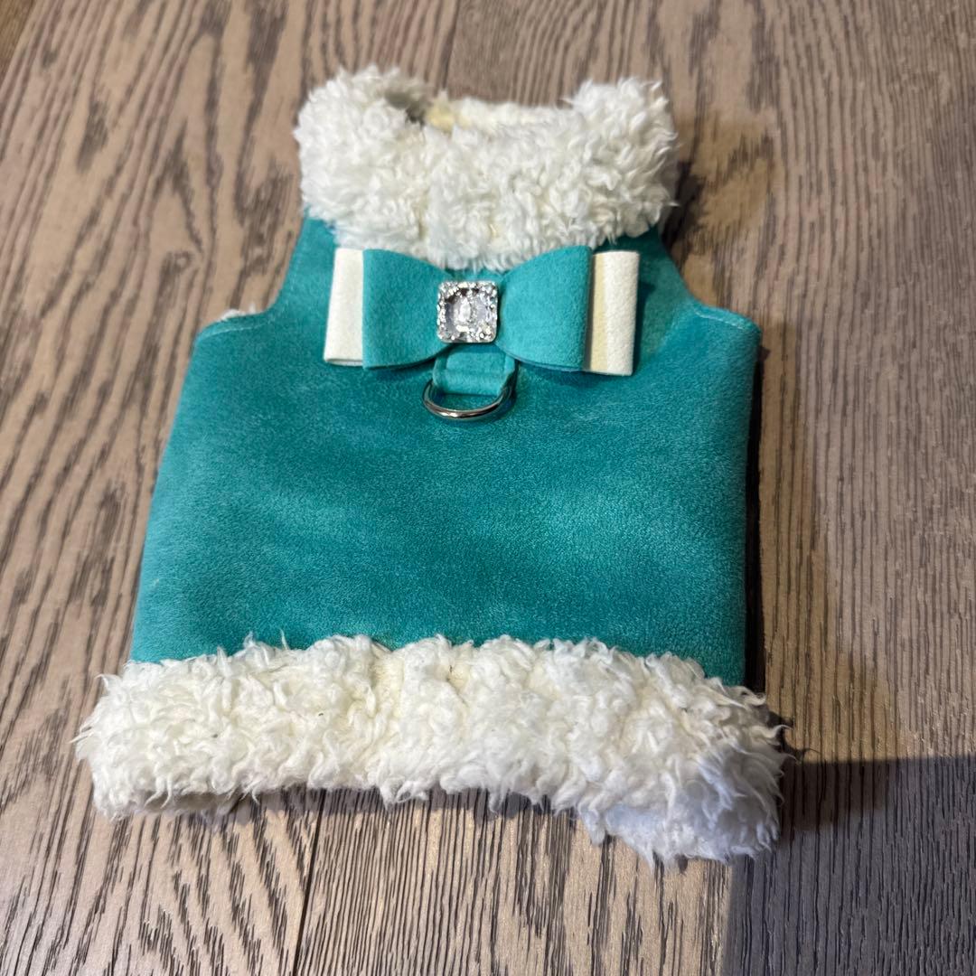 スーザンランシー コートハーネス ファー リボン lunablue S 散歩