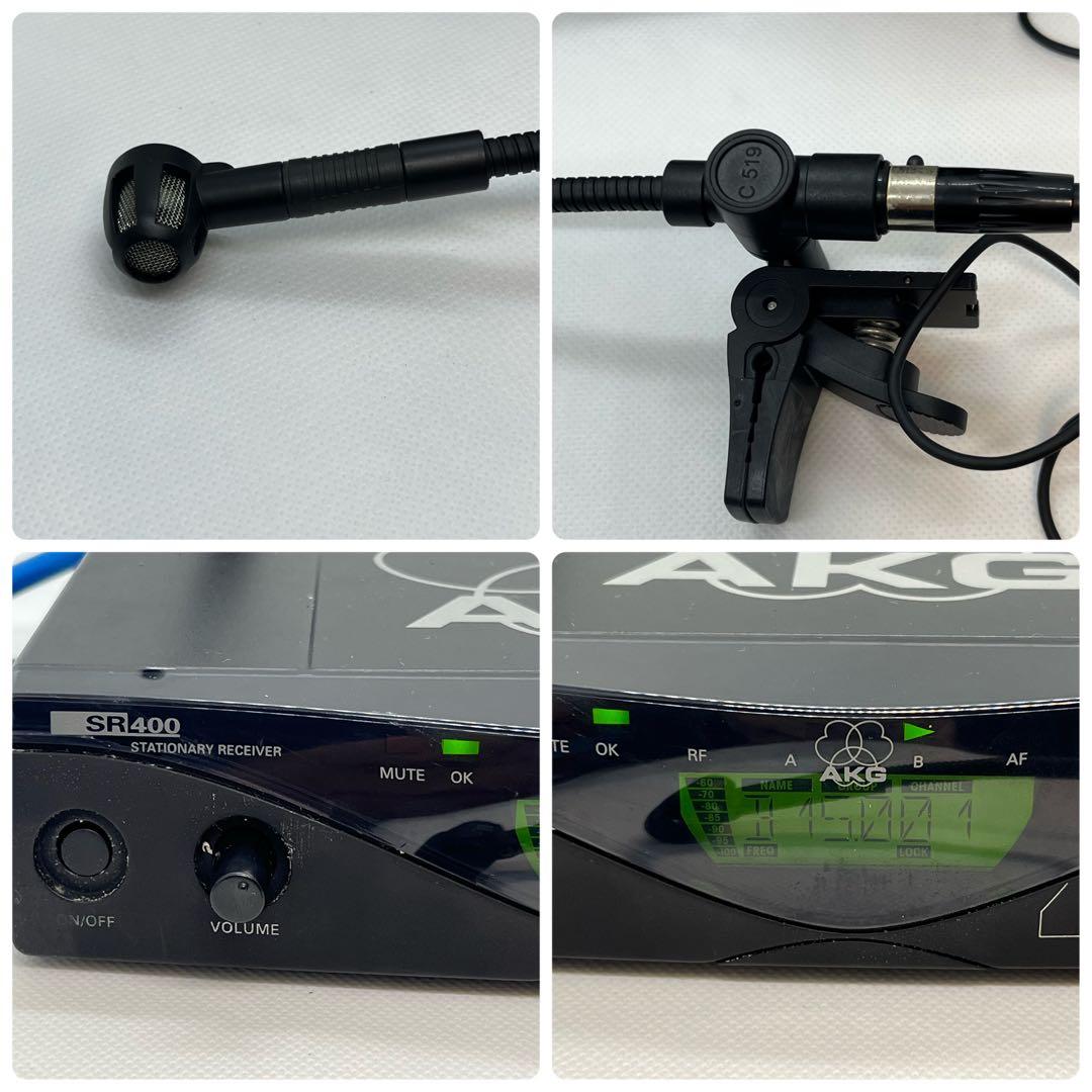 稼働品 AKG C519ML & PT 400 ワイヤレスマイクセット 管楽器用