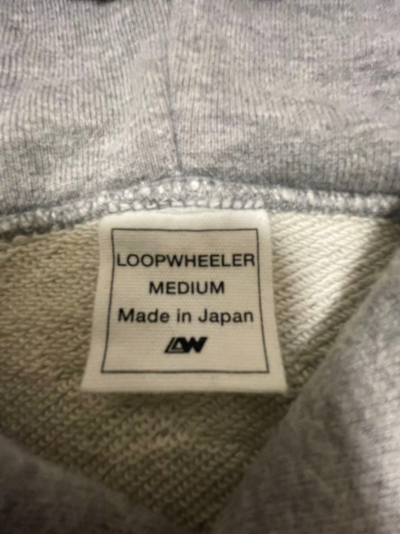 ループウィラーLW322吊り編みリラックスフィット　フーディ　グレー