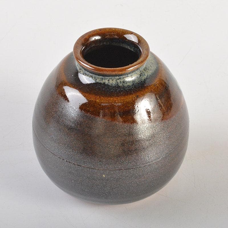 茶道具 京焼 竜谷窯 宮川香雲造 茶入 仕覆付 共箱 V