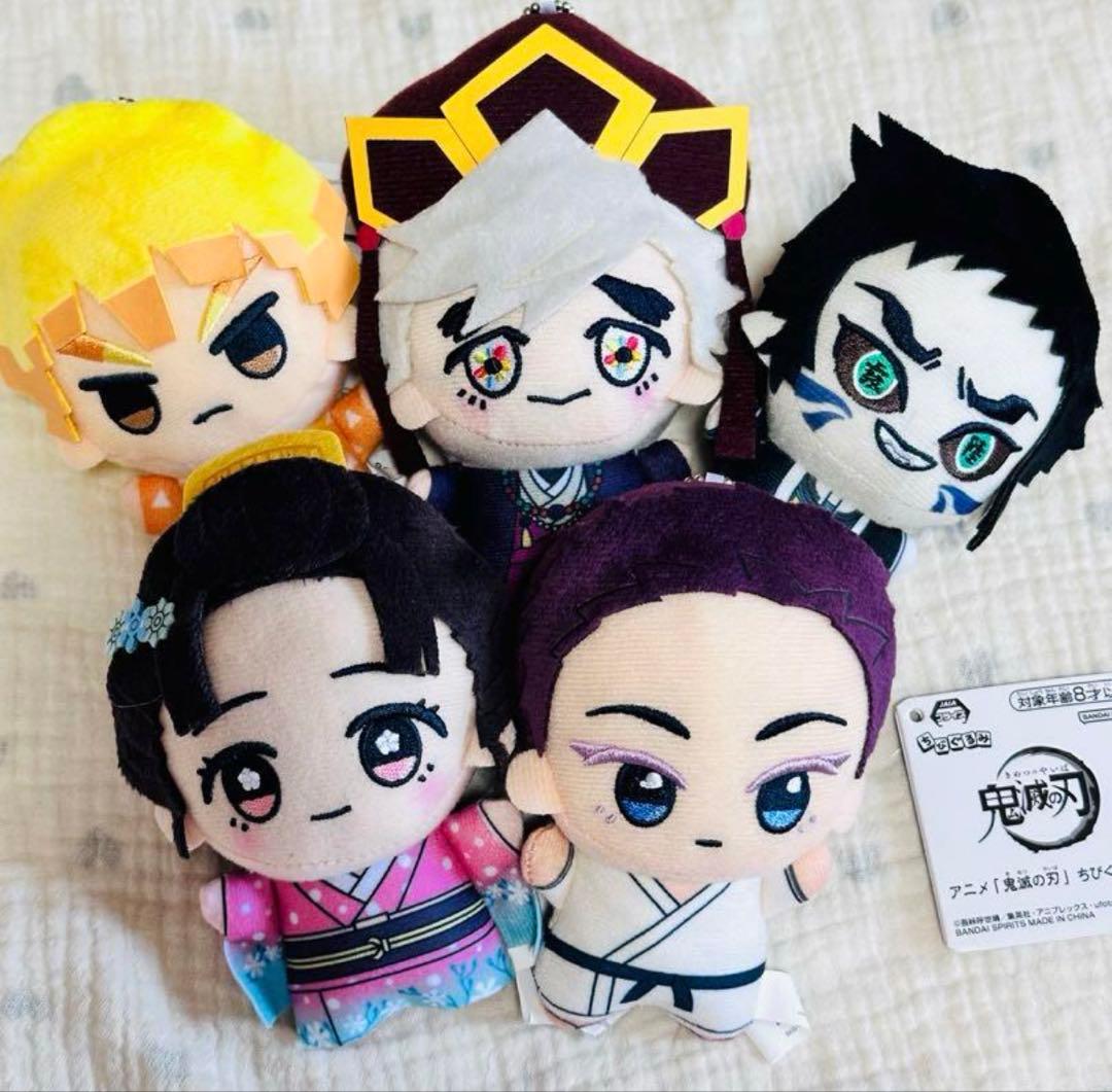 鬼滅の刃 ちびぐるみvol.6 コンプリートセット 善逸 獪岳 童磨 小雪 狛