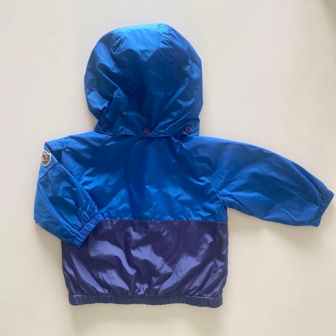 美品 MONCLER ナイロン パーカー 男の子 フード 6/9m