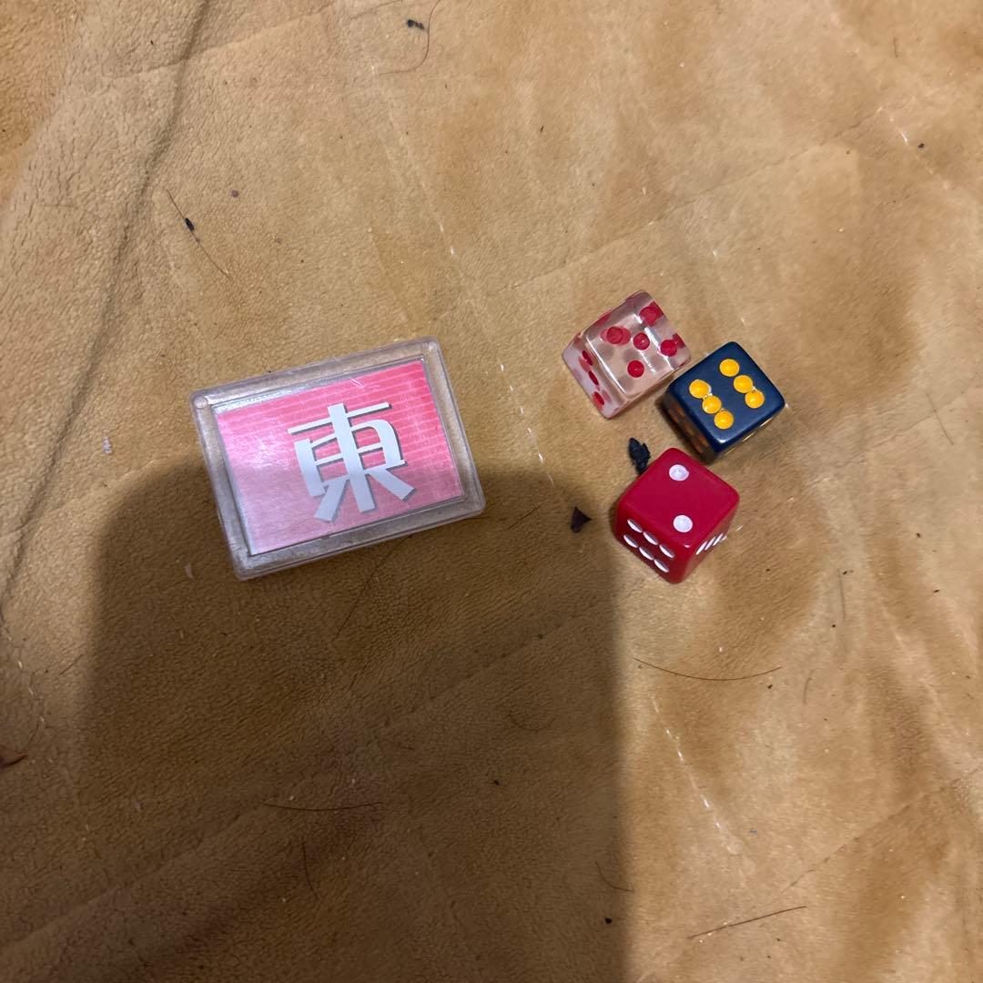 麻雀セット 折りたたみ式麻雀卓　麻雀牌 竹　点棒 起家マーク　サイコロ　コンパス