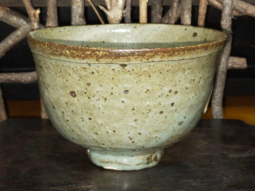 ♥値下げ！茶碗 古賀無量 絵唐津茶碗 岩井堂焼 共箱 骨董 古玩