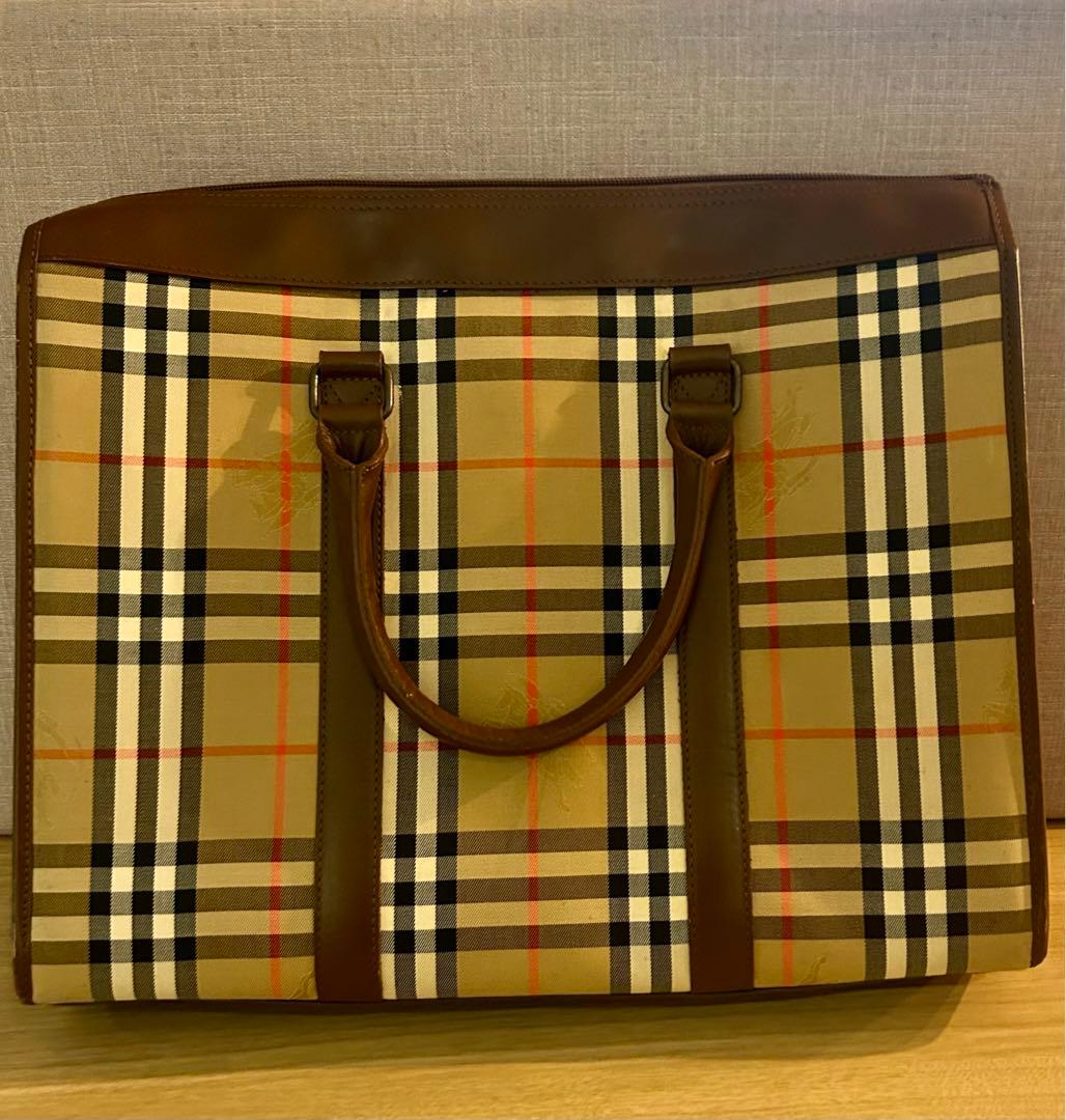 バーバリー A4 ビジネスバッグ ブリーフケース ノバチェック シャドーホース