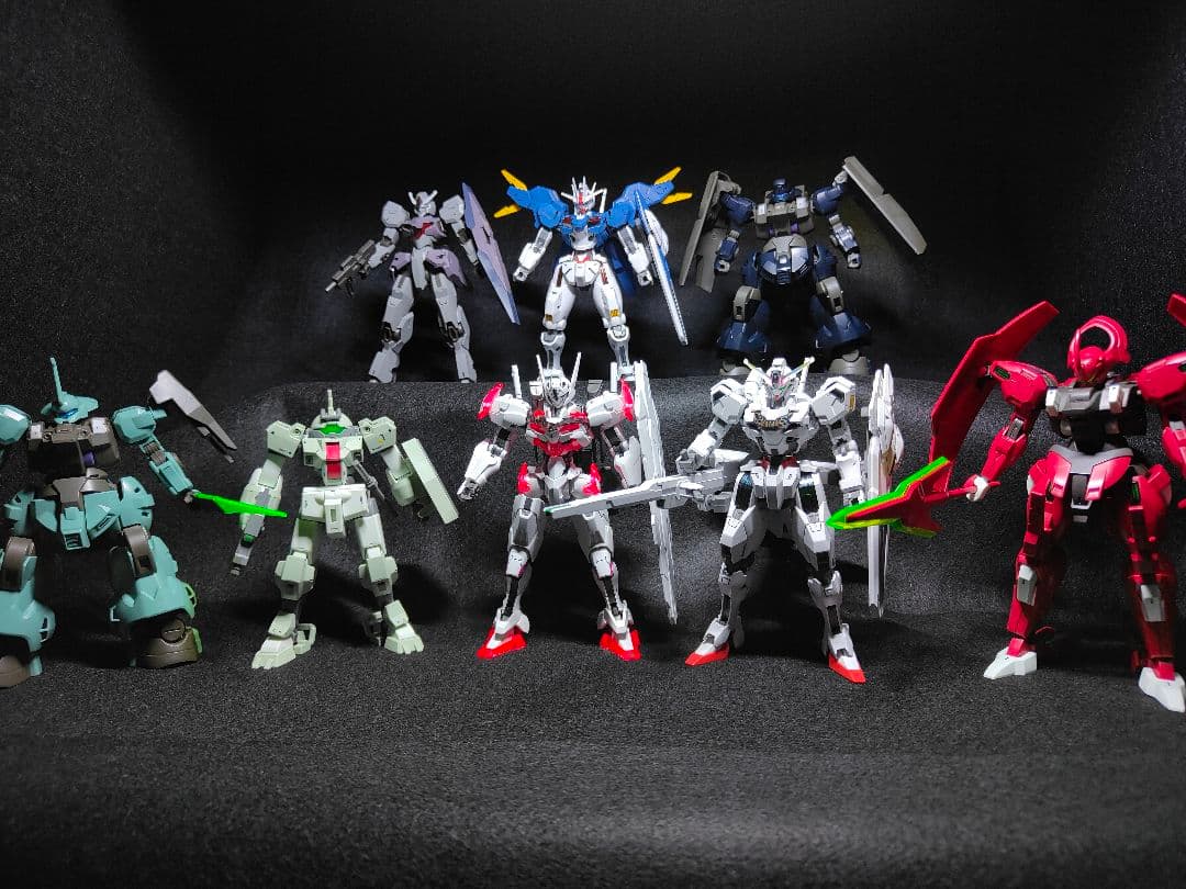 HG 水星の魔女 8体セット まとめ売り 完成品 ガンプラ