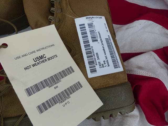 米軍実物 USMC コヨーテコンバットブーツ 8W HW McRae 358