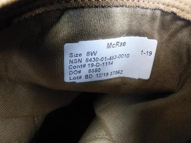 米軍実物 USMC コヨーテコンバットブーツ 8W HW McRae 358