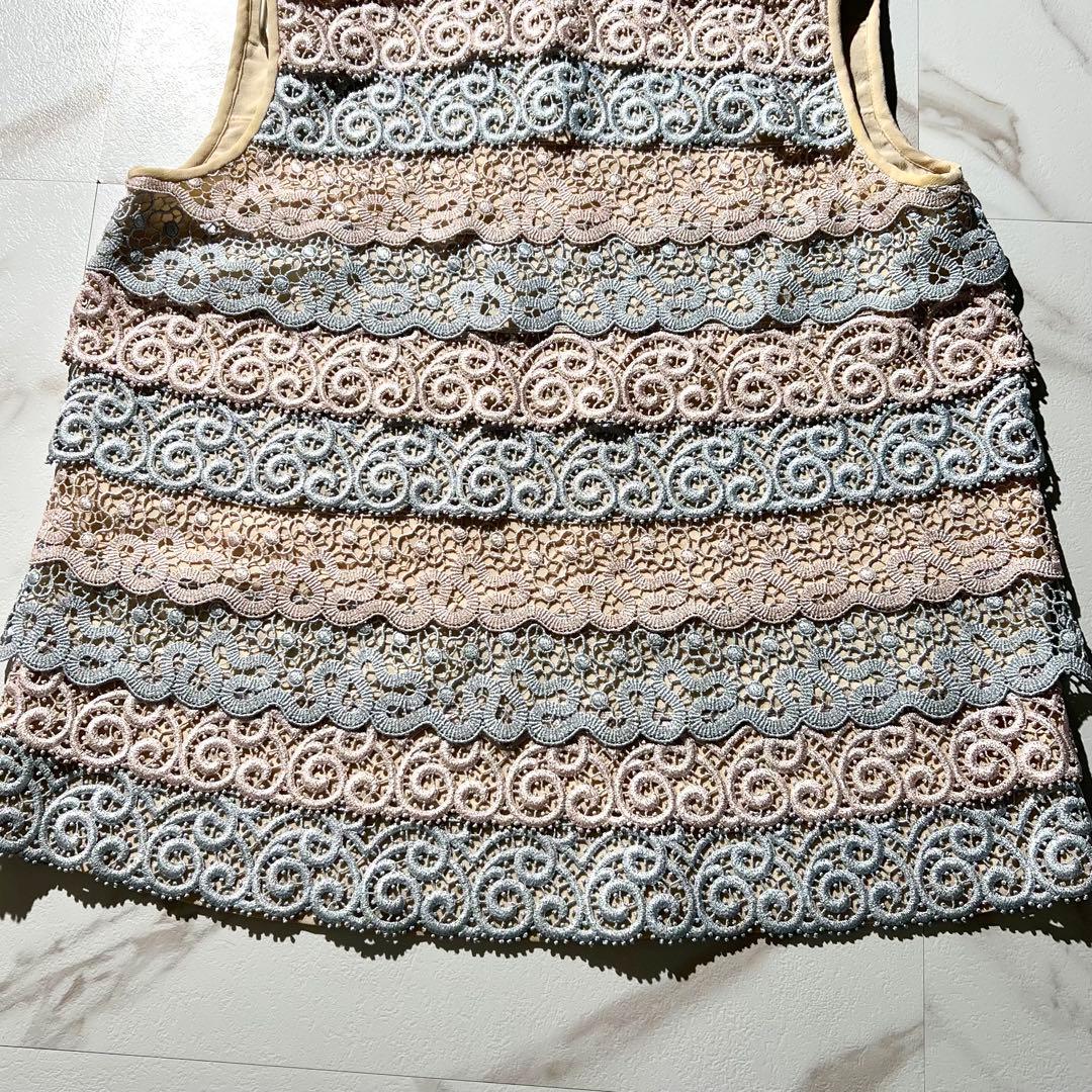 入手困難✨ ミュウミュウ ノースリーブ トップス シルク100% マルチカラー