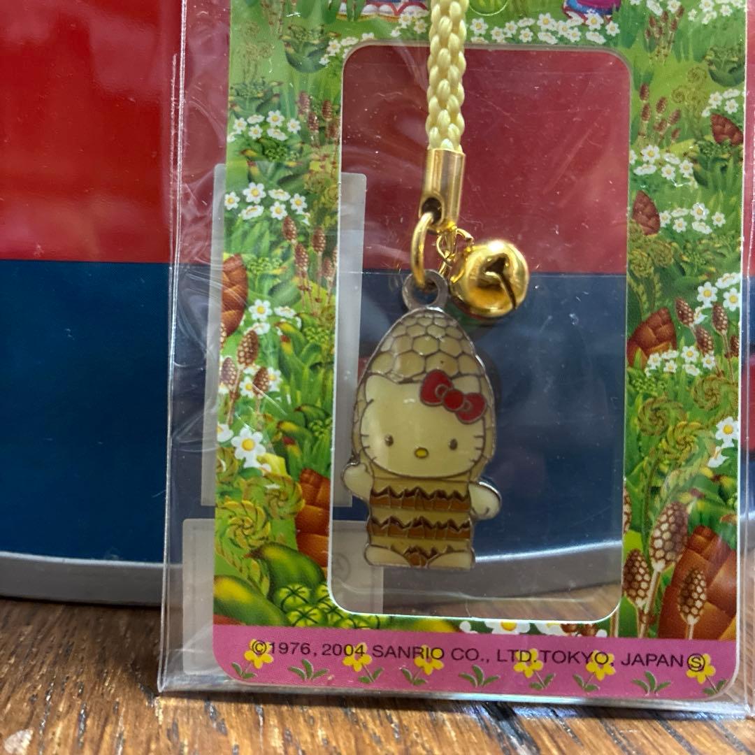 限定キティ 春がきた ぜんまい ぬいぐるみマスコット 根付ストラップ