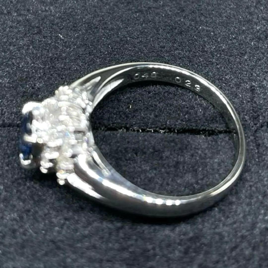 pt900 サファイア　ダイヤモンド　リング