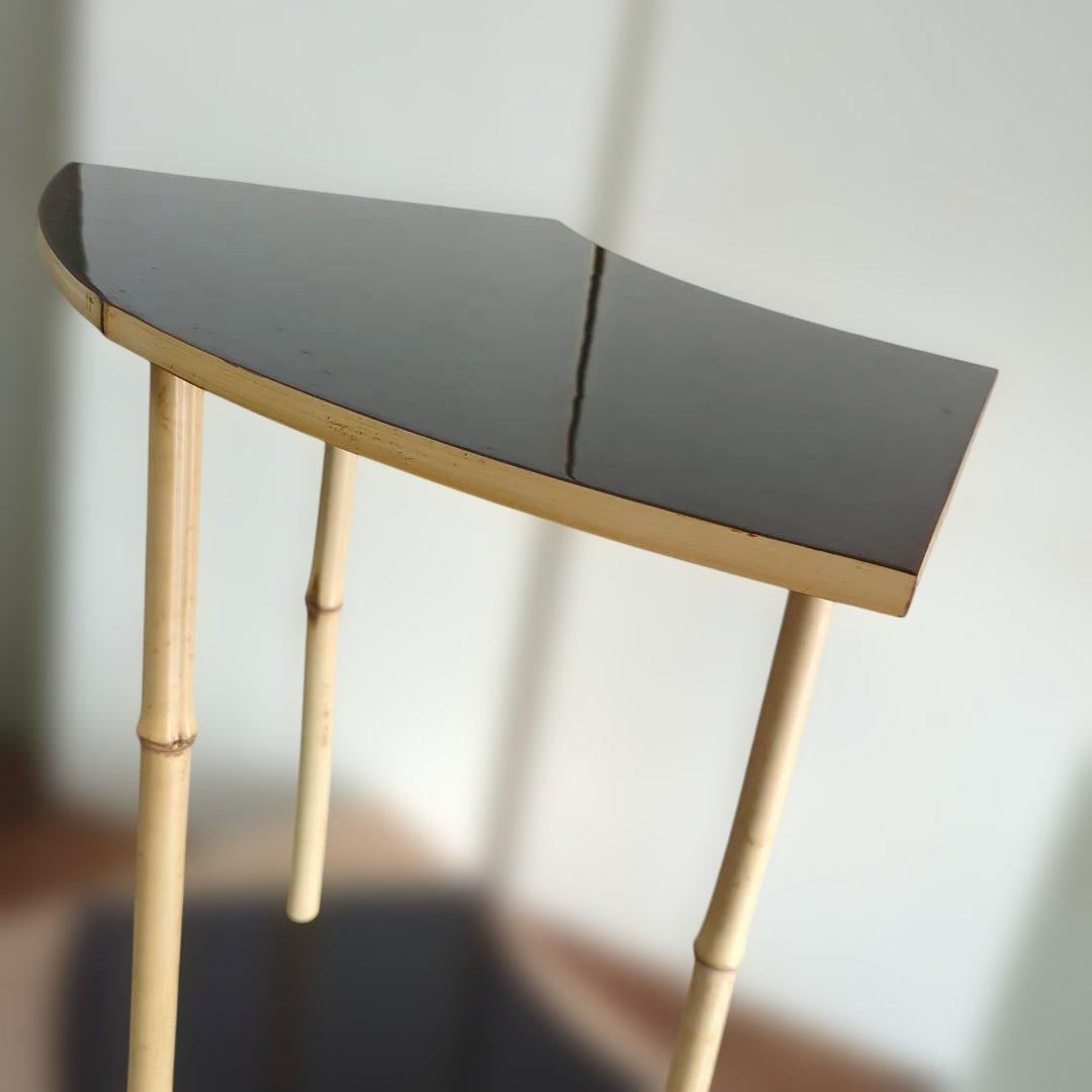 扇面棚 即中斎好 茶道具 棚 木製 漆器 組み立て式 在銘 木箱 茶道具 お