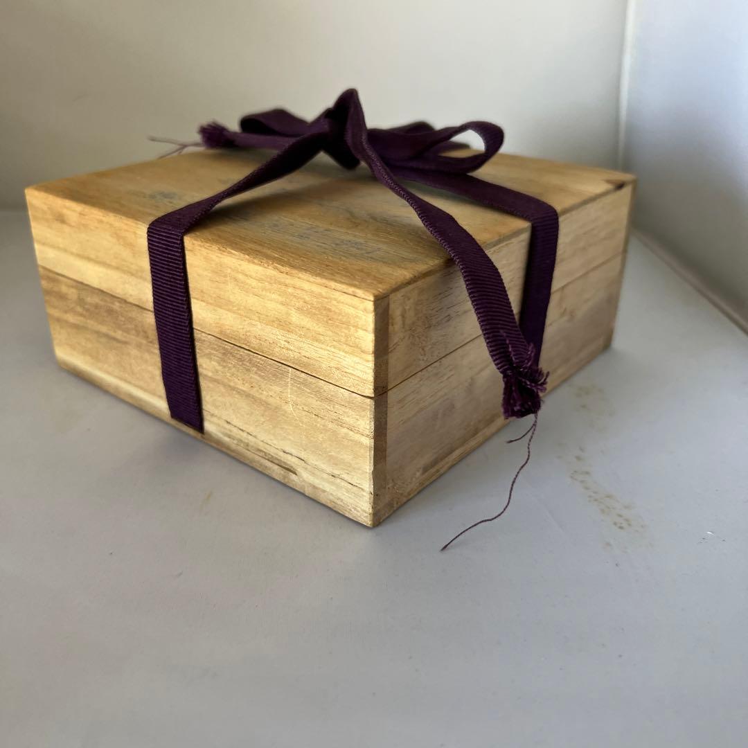 中国　冰裂貫入四方皿　宋時代　木箱付き XG5-5