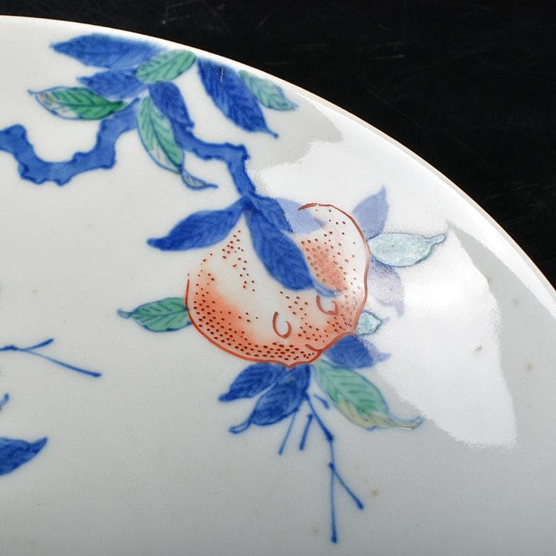 鍋島焼 色鍋島 染錦 柘榴文 高足皿 V R5828 - メルカリ