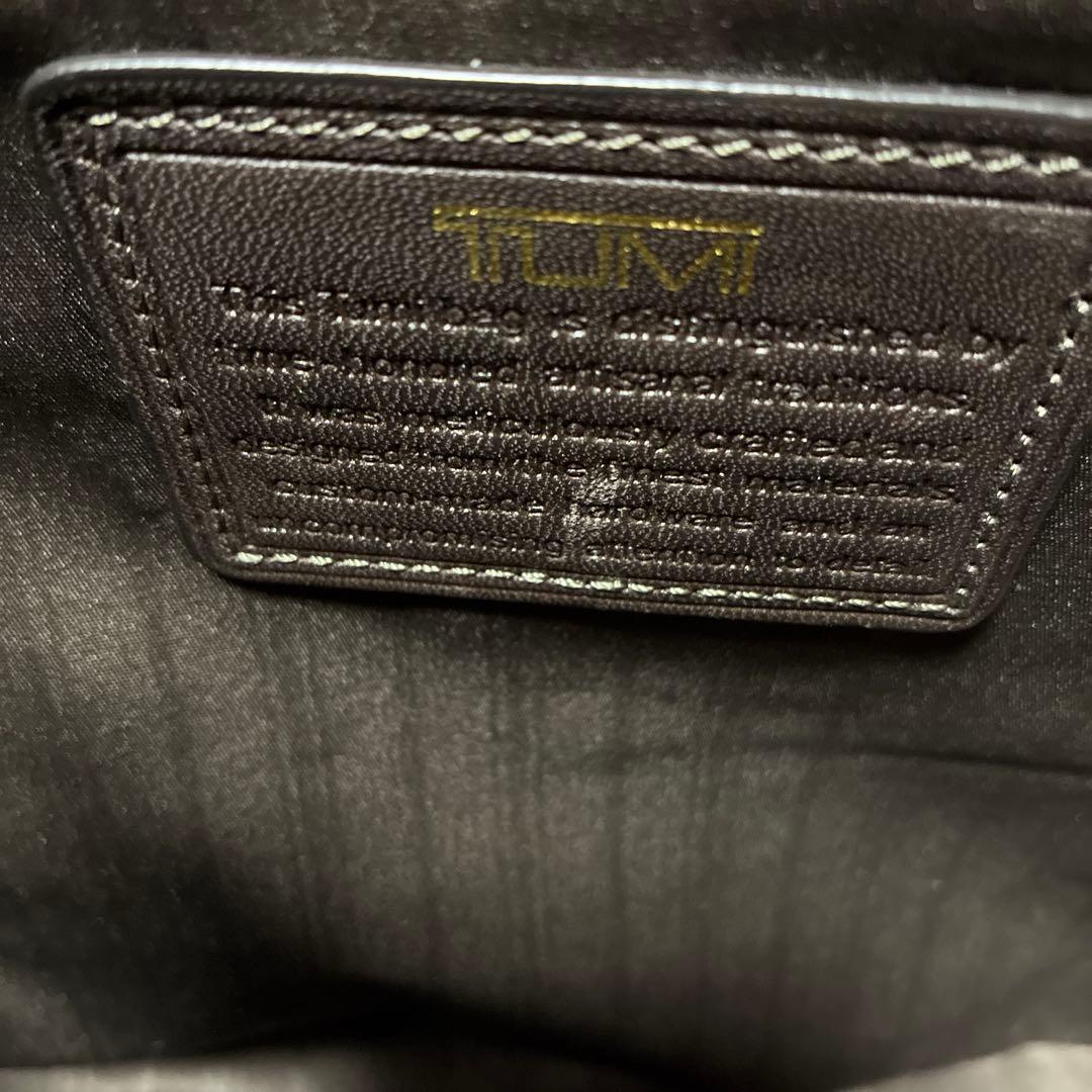 TUMI ブラウン レザー ビジネスバッグ