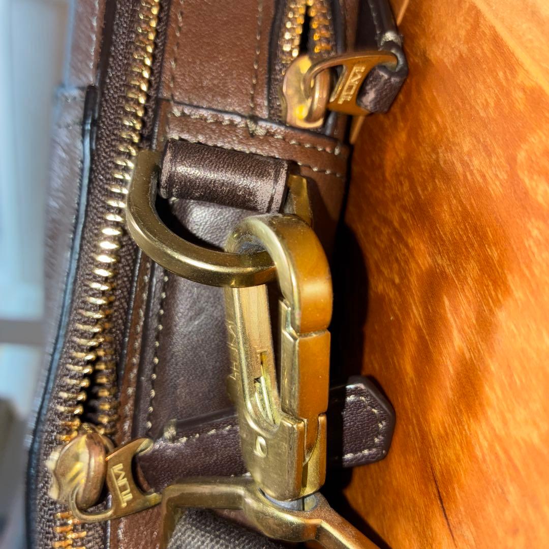 TUMI ブラウン レザー ビジネスバッグ