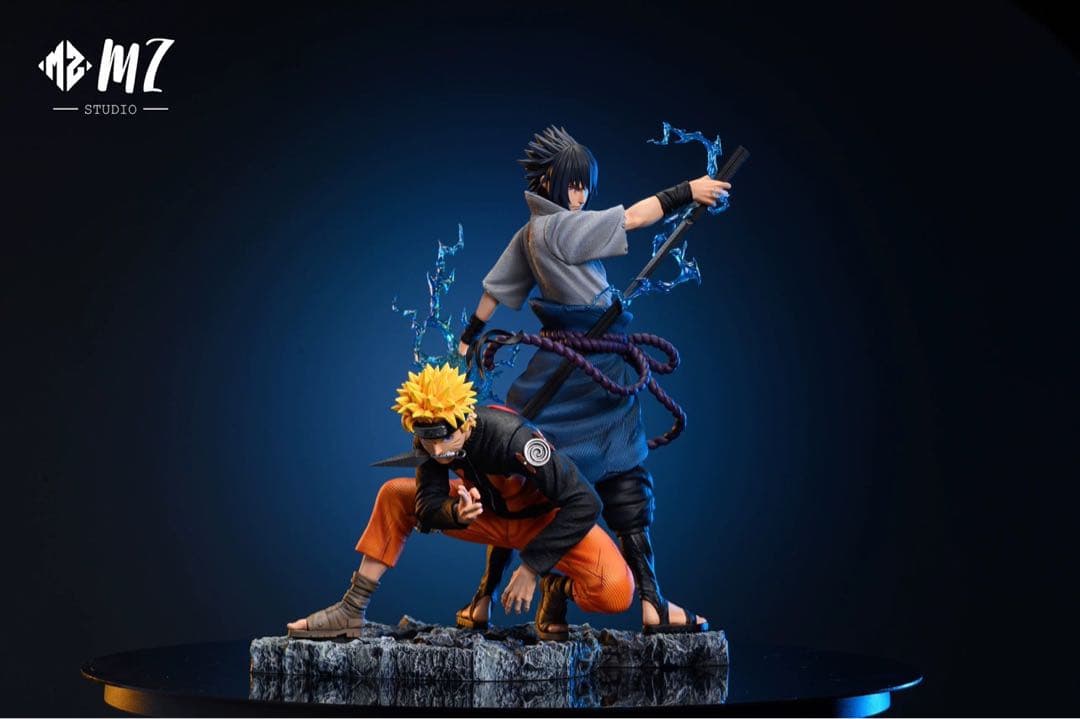 ナルト うずまきナルト うちはサスケ ガレージキット スタチュー塗装済み完成品