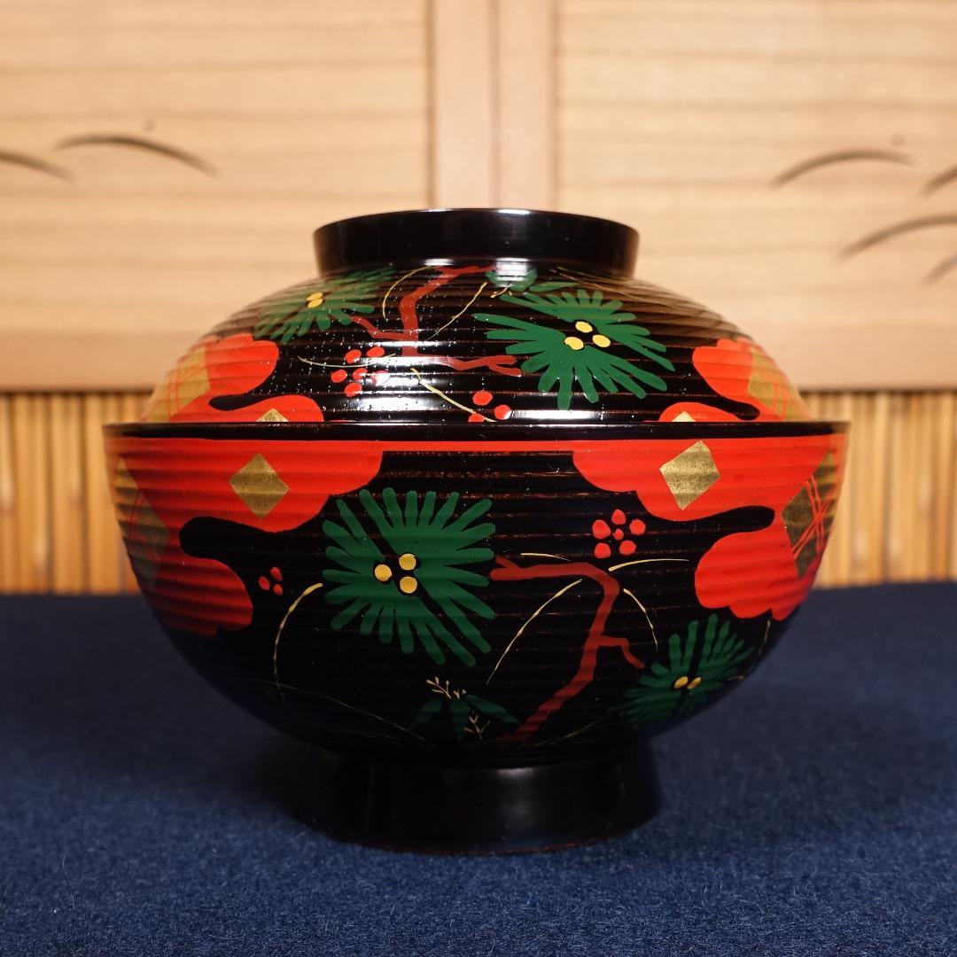 塗師 和田璜斎 秀衡絵 煮物椀 秀衡椀 10客 共箱