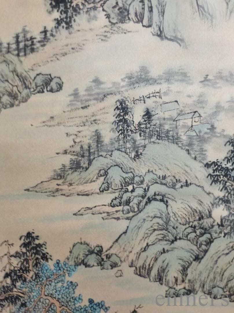 中国古美術.明時代.王監款.花鳥図.宣紙.三尺手描き.掛け軸.水墨画.名家