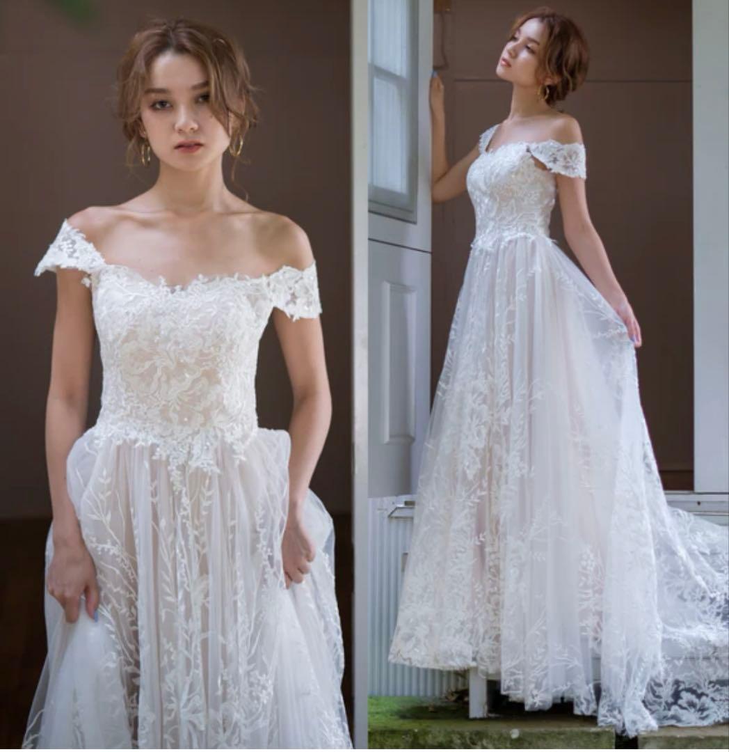 ドレスプロダクション オフショルダー フラワーレースドレス（W231）