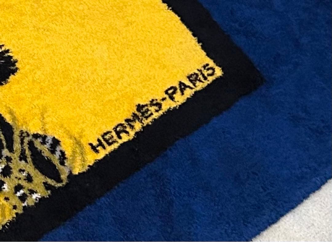 エルメス ビーチタオル ゼブラ柄 シマウマ親子 大判タオル