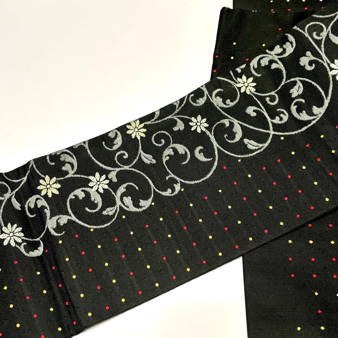 お仕立済み】西陣織名古屋帯（唐花：黒） ぺ*ん様 名古屋帯 西陣織 黒