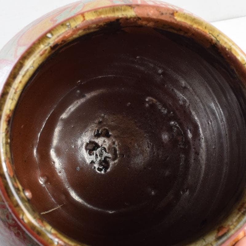 琉球陶器 壺屋焼 小橋川仁王造 神獣山水文 花瓶 共箱 C 8976 - メルカリ