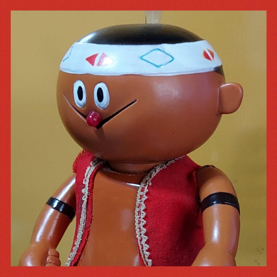 野村トーイ 1960年代 ブリキ インディアン シスコーン坊や 32cm