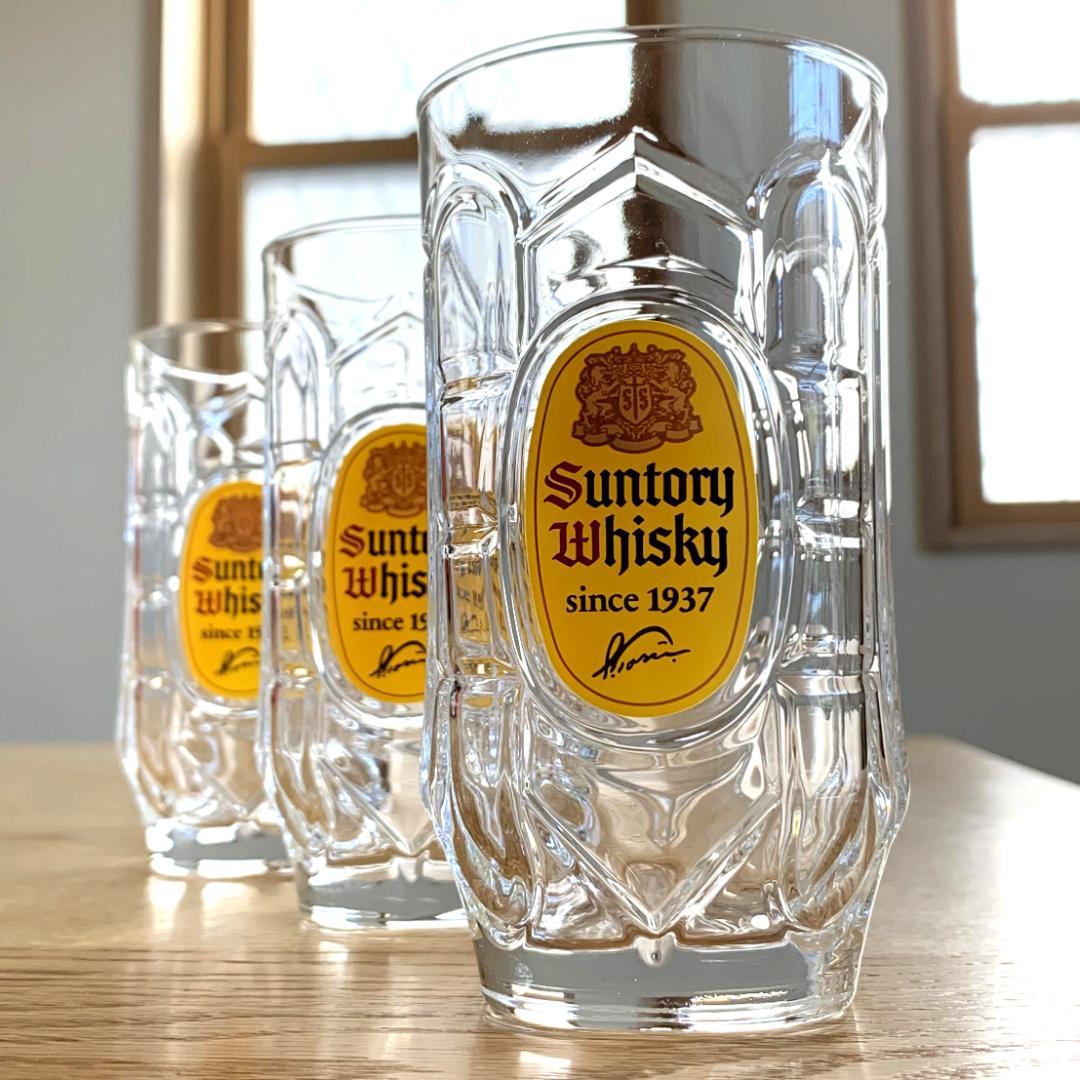サントリー ウイスキー 角瓶 角ハイボール 亀甲グラス 3個 未使用品
