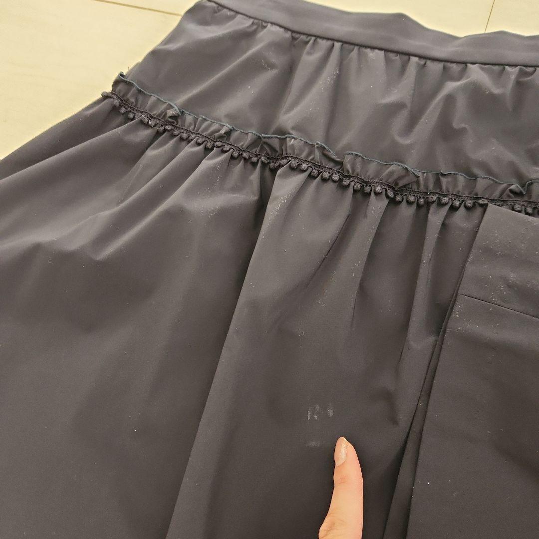 新品❤トゥービーシック　44 紺色 フレアスカート 膝丈 ロング