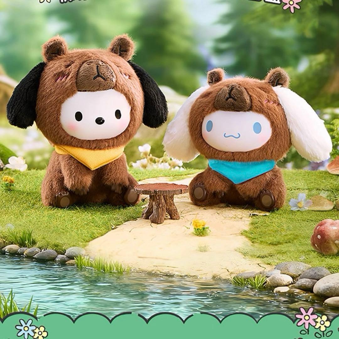 未開封品　MINISO サンリオ　カピバラ　ぬいぐるみチャーム　6点セット