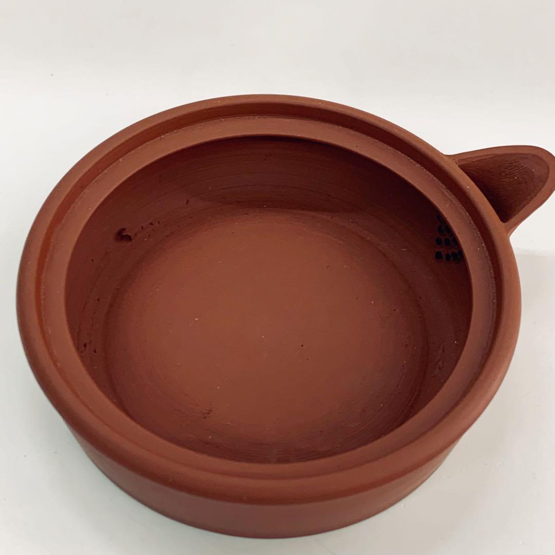 【茶注22     朱泥】達磨絵ホウヒン　三代山田常山　共箱