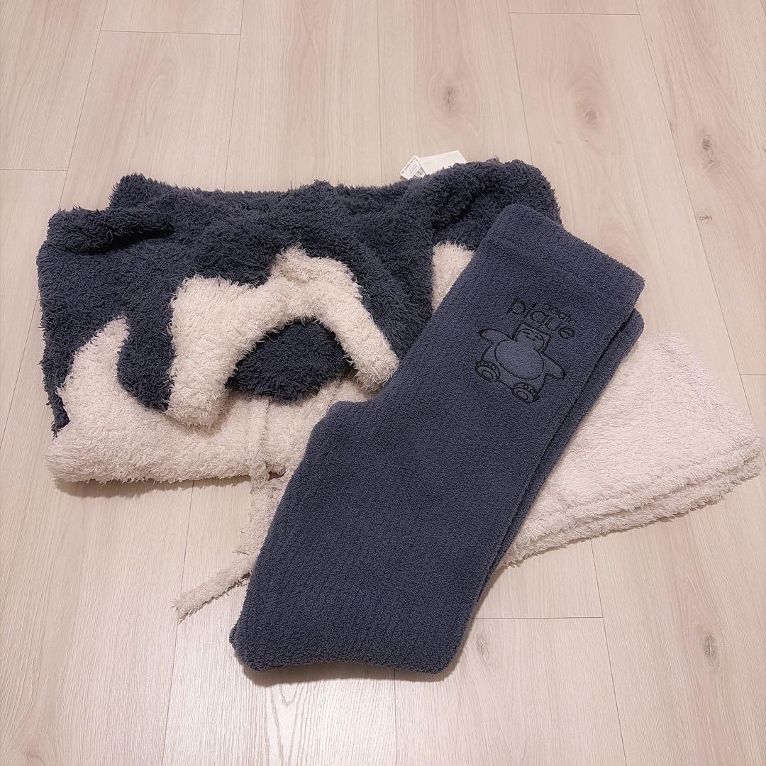 【ポケスリ】カビゴンフーディ&レッグウォーマーレギンスセット【ジェラピケ】