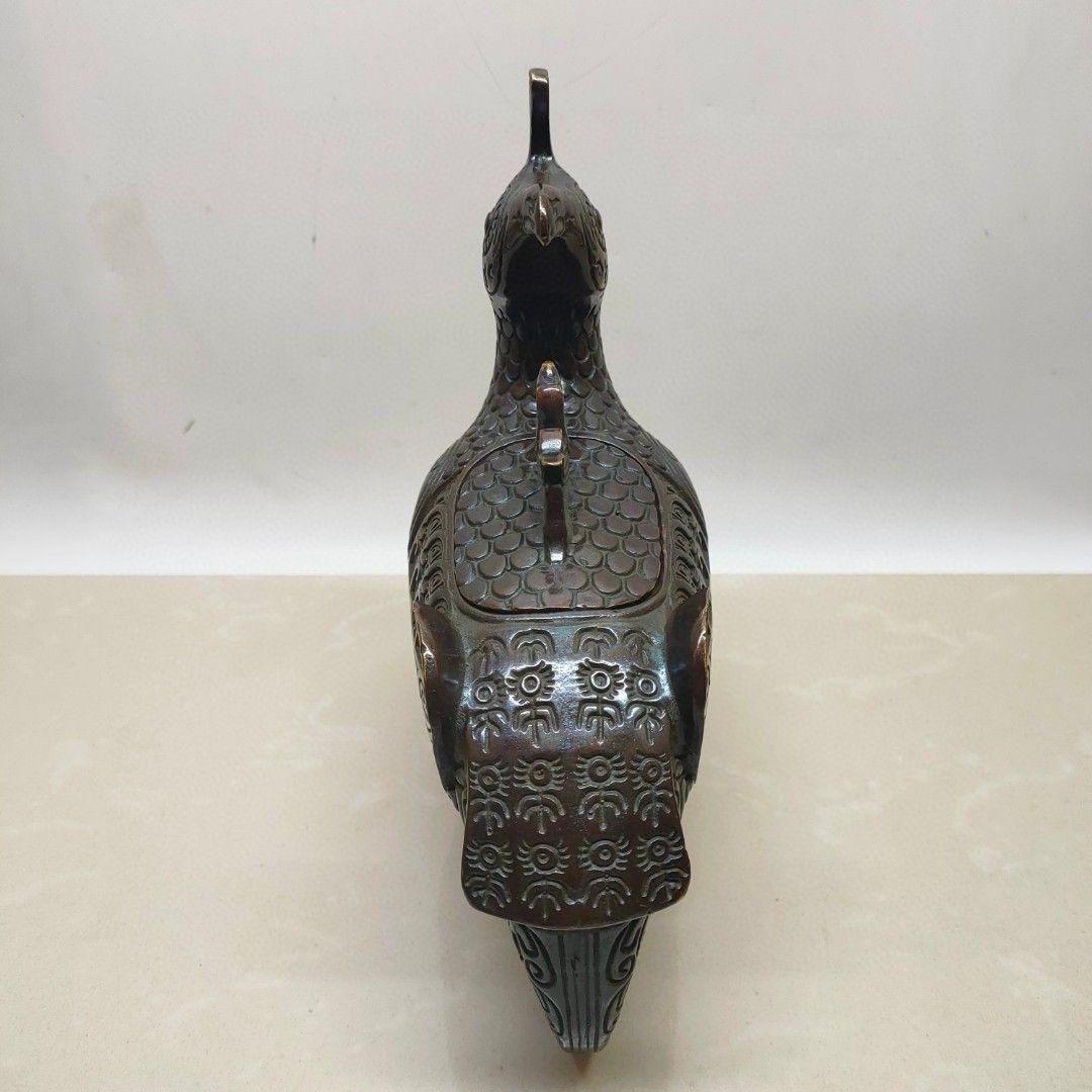 銅器 鳥尊 酒器 装飾品 現代工芸品美術品 置物