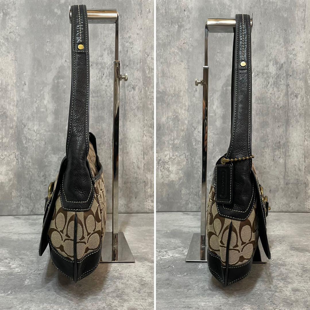 極美品✨ COACH キャンバス シグネチャー ワンショルダー バッグ Y2K